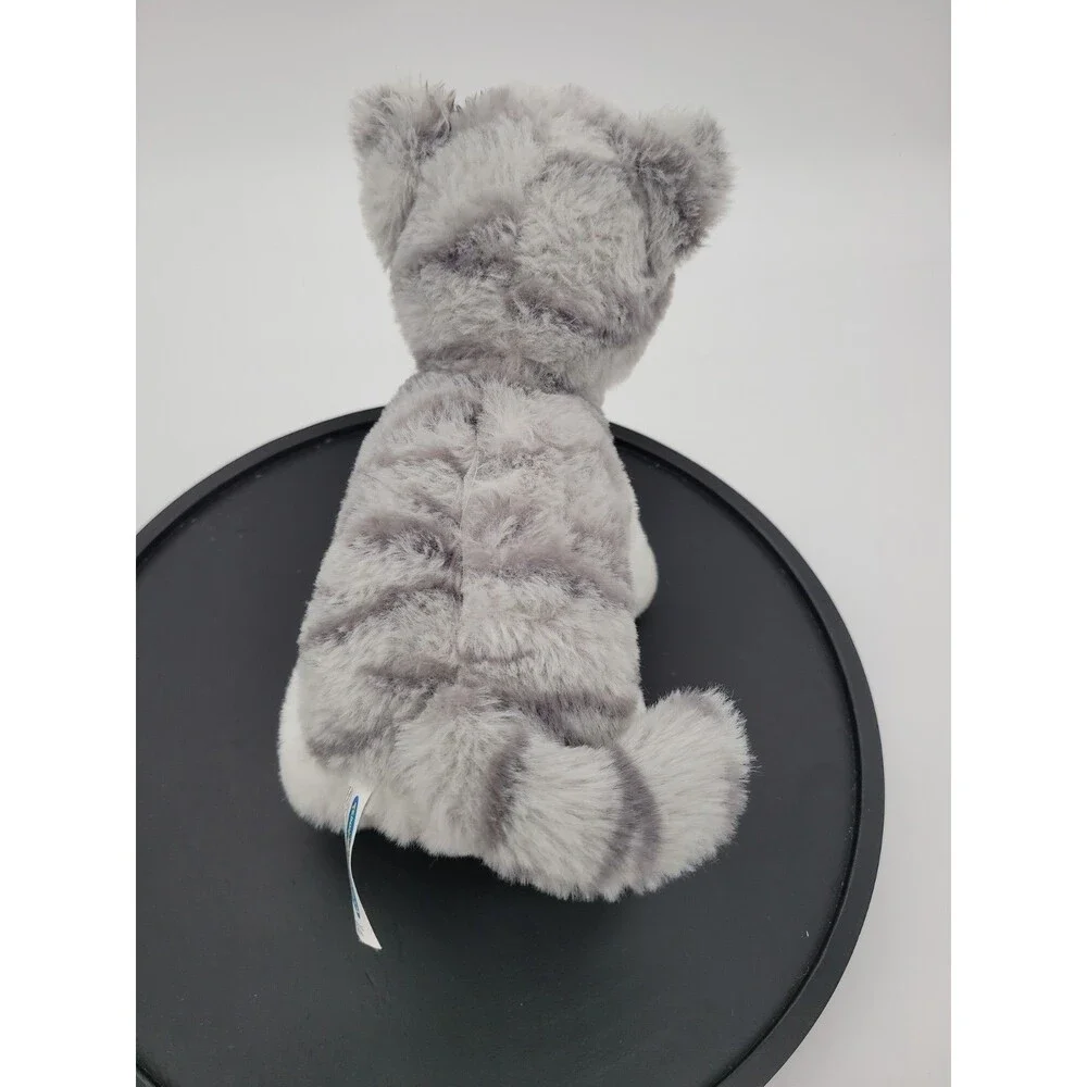 Teddy Mountain  Striped Gray Cat Tabby   Stuffed Animal Toy Plush 8”